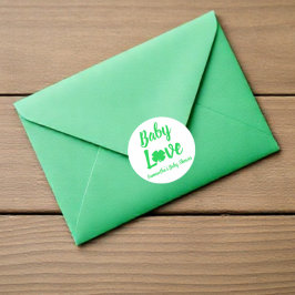 ベビーラブシャムロックベビーシャワー ラウンドシール