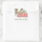 ベビーラブステッカー 3インチ (6枚シート) ラウンドシール (バッグ)