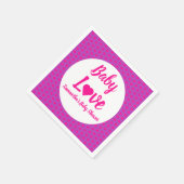 ベビーラブハートベビーシャワー スタンダードカクテルナプキン (角)