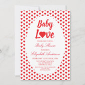 ベビーラブハートベビーシャワー 招待状 (正面)