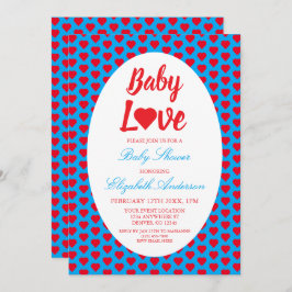 ベビーラブハートベビーシャワー 招待状