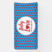 ベビーラブハートベビーシャワー 横断幕 (縦)