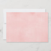 ベビーラブバラ金ゴールドブルゴーニュ赤面ガールシャワー 招待状 (裏面)