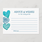 ベビーラブバレンタインテーマベビーシャワー招待状 エンクロージャーカード (正面)