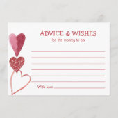 ベビーラブバレンタインテーマベビーシャワー招待状 エンクロージャーカード (正面)