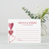 ベビーラブバレンタインテーマベビーシャワー招待状 エンクロージャーカード (スタンド正面)