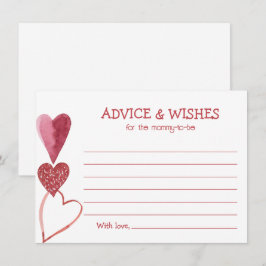 ベビーラブバレンタインテーマベビーシャワー招待状 エンクロージャーカード