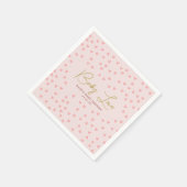 ベビーラブピンクハートガールベビーシャワー スタンダードカクテルナプキン (角)