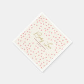 ベビーラブピンクハートガールベビーシャワー スタンダードカクテルナプキン (角)