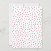 ベビーラブピンクハートバルーンガールベビーシャワー 招待状 (裏面)