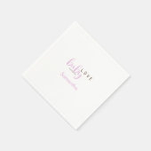 ベビーラブピンクベビーガールシャワーカクテル スタンダードカクテルナプキン (角)