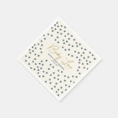 ベビーラブブルーハートブルーベビーシャワー スタンダードカクテルナプキン (角)