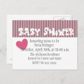 ベビーラブベビーシャワーポストカード招待状 インビテーションポストカード (正面/裏面)