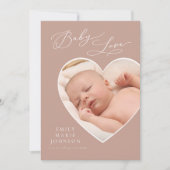 ベビーラブメイブハート写真誕生のお知らせ 招待状 (正面)