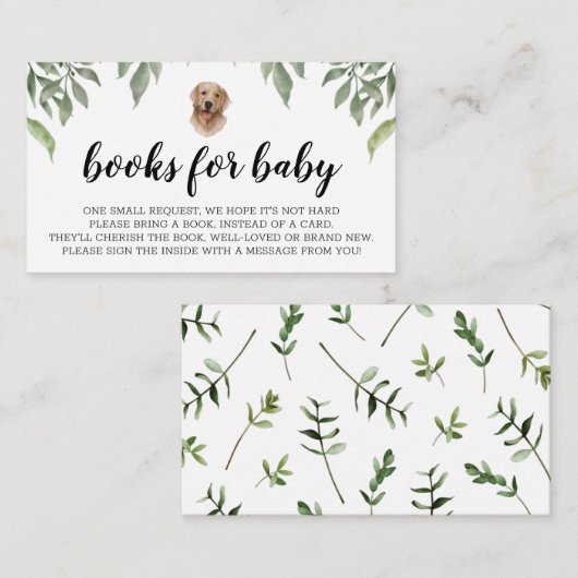 ベビーラブラドールレトリエバーウォーターカラーボホ用ブック エンクロージャーカード (正面/裏面)