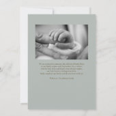 ベビーラブ ニュートラルハート フォト 出生発表 招待状 (裏面)