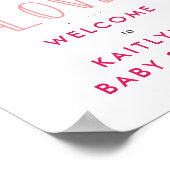 "ベビーラブ"バレンタインデー赤ちゃんシャワーへようこそ ポスター (角)