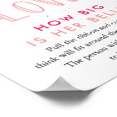 "ベビーラブ"バレンタインデー赤ちゃんシャワーゲーム ポスター (角)