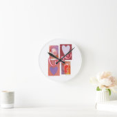 ベビーラブ – Kids Art for CHOC ラウンド壁時計 (ホーム)