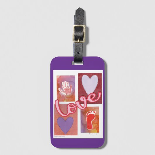 ベビーラブ – Kids Art for CHOC ラゲッジタグ (正面縦)