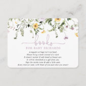 ベビーラベンダーイエロー春野生の花のための本 エンクロージャーカード (正面)