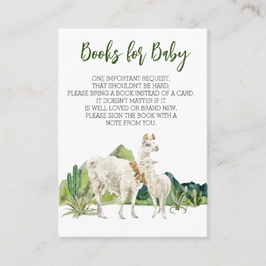 ベビーラママママウォーター色ベビーシャワー用の本 エンクロージャーカード (正面)