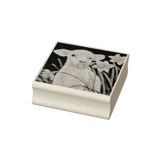 ベビーラムと春ダッフォジルウォータカラーアート ラバースタンプ (スタンプ)