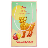 ベビーラムアリーズ〔占星術の〕十二宮図(3月21日~4月19日) スモールペーパーバッグ (正面)