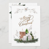 ベビーラムパインキャンドルクリスマス シーズンカード (正面/裏面)