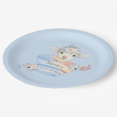 ベビーラムピンクブルーファームカントリーパステル ペーパープレート (アングル)