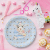 ベビーラムピンクブルーファーム子供部屋 ペーパープレート (パーティー)