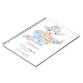 ベビーラムピンクブルー子供部屋ファームパステル ノートブック (左側)