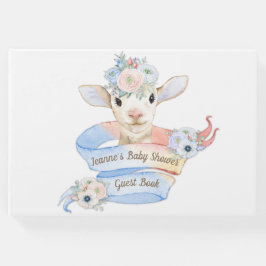 ベビーラムピンクブルー男女兼用リビール ゲストブック