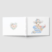 ベビーラムピンクブルー男女兼用リビール ゲストブック (全面)