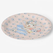 ベビーラムピンクブルー男女兼用リビール ペーパープレート (アングル)