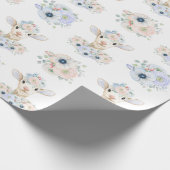 ベビーラムピンクブルー男女兼用リビール ラッピングペーパー (角)