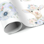 ベビーラムピンクブルー男女兼用リビール ラッピングペーパー (ロールコーナー)