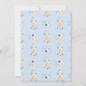 ベビーラムピンクブルー男女兼用リビール 招待状 (裏面)