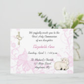 ベビーラムピンク宗教的招待状 招待状 (スタンド正面)