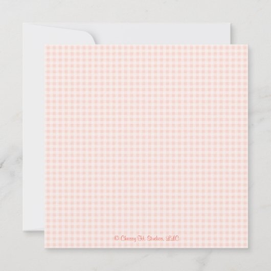 ベビーラムベビーシャワー招待状ピンクジンガム 招待状 (裏面)