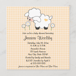 ベビーラムベビーシャワー招待状 男女兼用 招待状