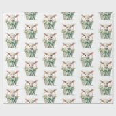 ベビーラムinバスケット水色ベビーシャワー ラッピングペーパー (フラット)