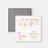 ベビーランドリー(ピンク) マグネット (正面/裏面)