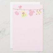 ベビーランドリー(ピンク) 便箋 (正面/裏面)