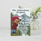 ベビーランバージャックベビーシャワー招待状 招待状 (スタンド正面)