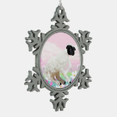 ベビーランブスの最初のステップ スノーフレークピューターオーナメント (左)