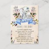 ベビーリクエストカード用のエレファントブルーの本ベビー エンクロージャーカード (正面)