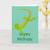 ベビーリザード誕生日カード カード (黄色い花)