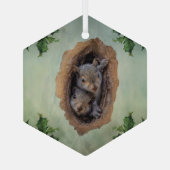 ベビーリスの休日ガラスオーナメント ガラスオーナメント (裏面)