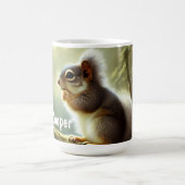 ベビーリス野生生物ポートレート パーソナライズされた コーヒーマグカップ (中央)